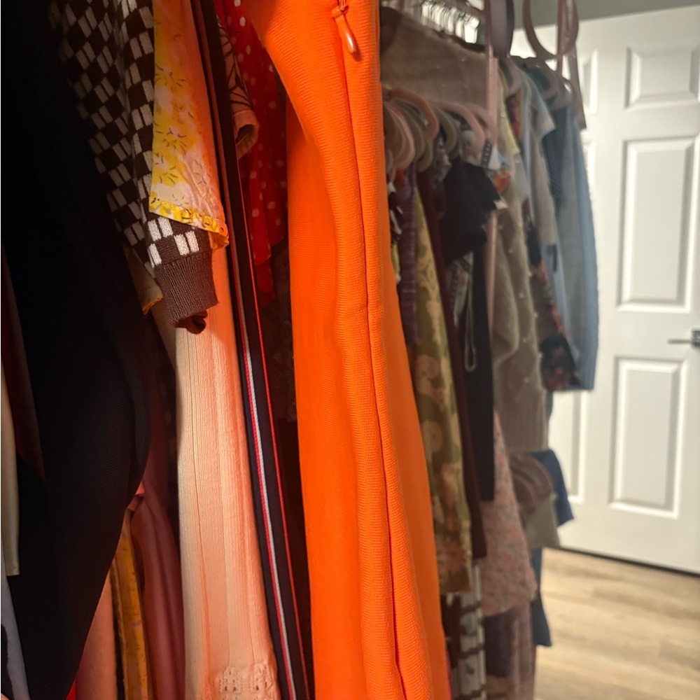 Orange Sleeveless Dress - Picture 2 of 6
